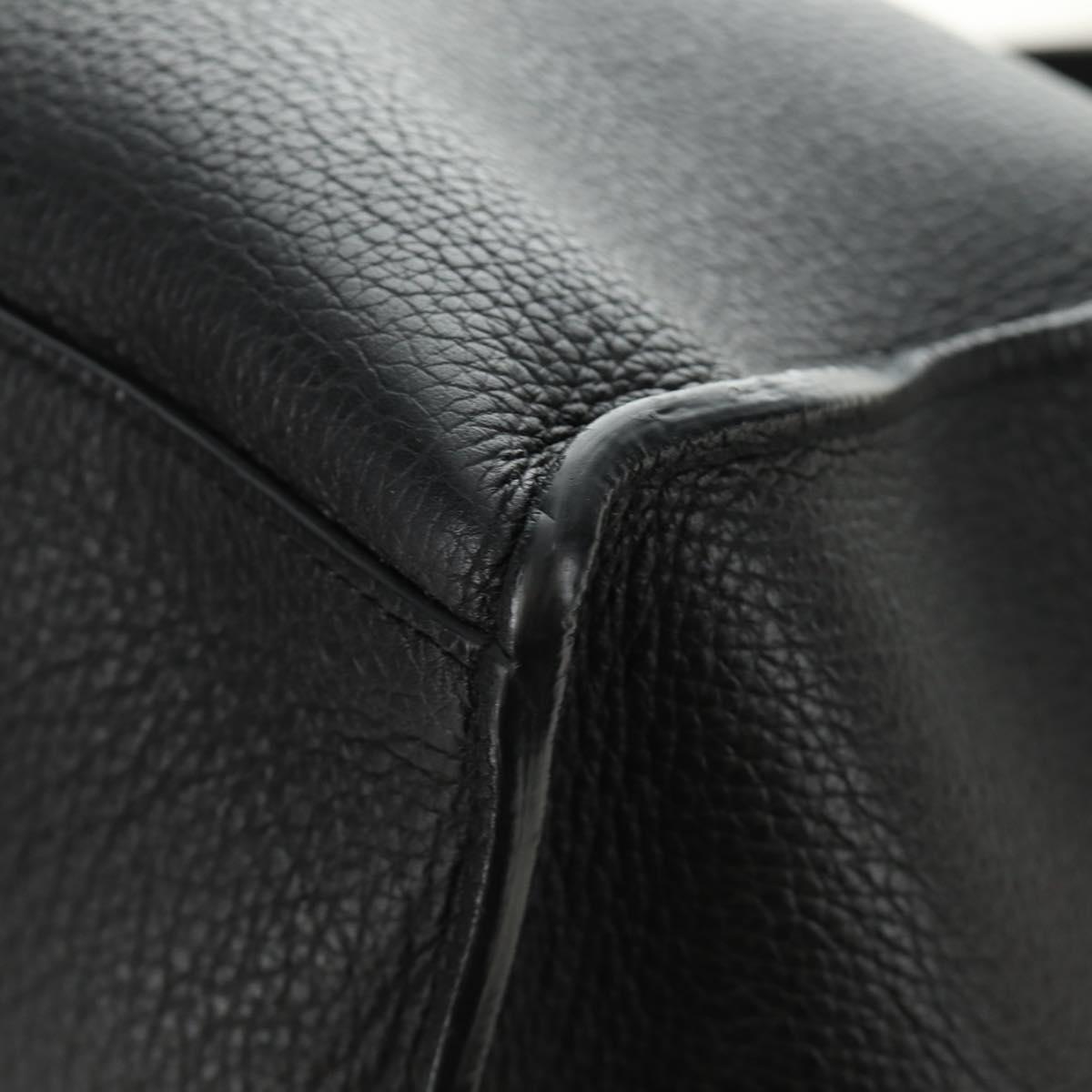 CELINE Big bag Small Hand Bag Leather Black Silver Auth 189349SAM