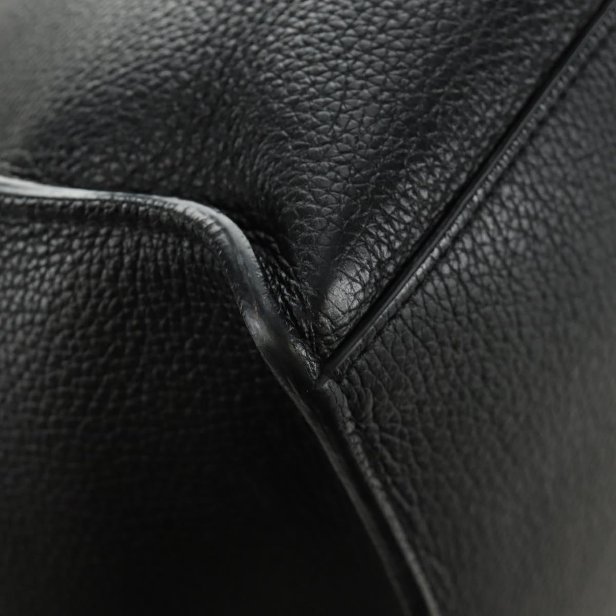 CELINE Big bag Small Hand Bag Leather Black Silver Auth 189349SAM