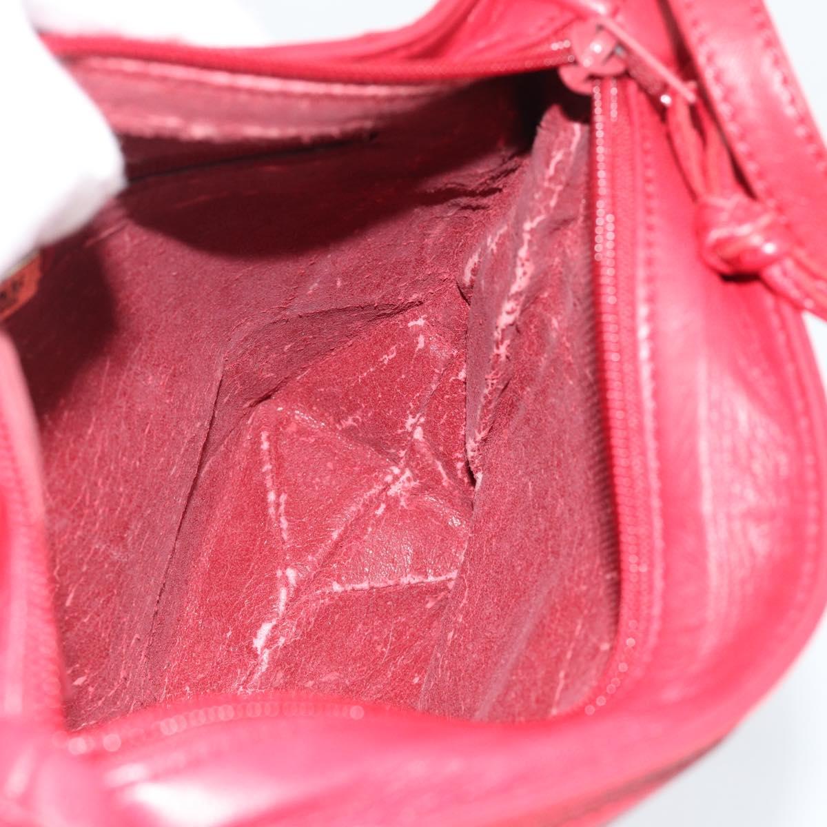 LOEWE Anagram Shoulder Bag Leather Red Auth 189350
