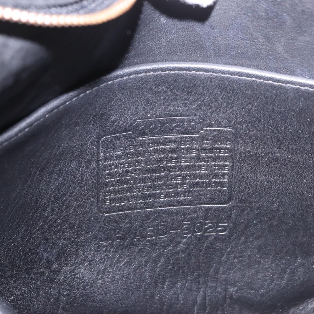 Coach Shoulder Bag Leather Black Gold Auth 189362A