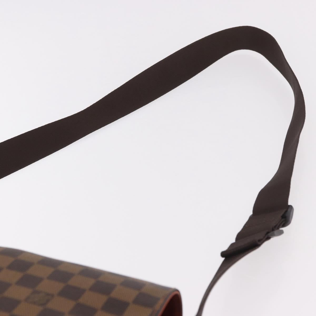 LOUIS VUITTON Damier Ebene Bastille Shoulder Bag N45258 LV Auth 189380