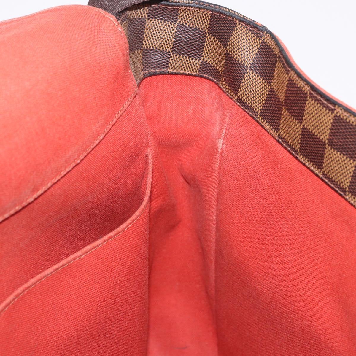 LOUIS VUITTON Damier Ebene Bastille Shoulder Bag N45258 LV Auth 189380