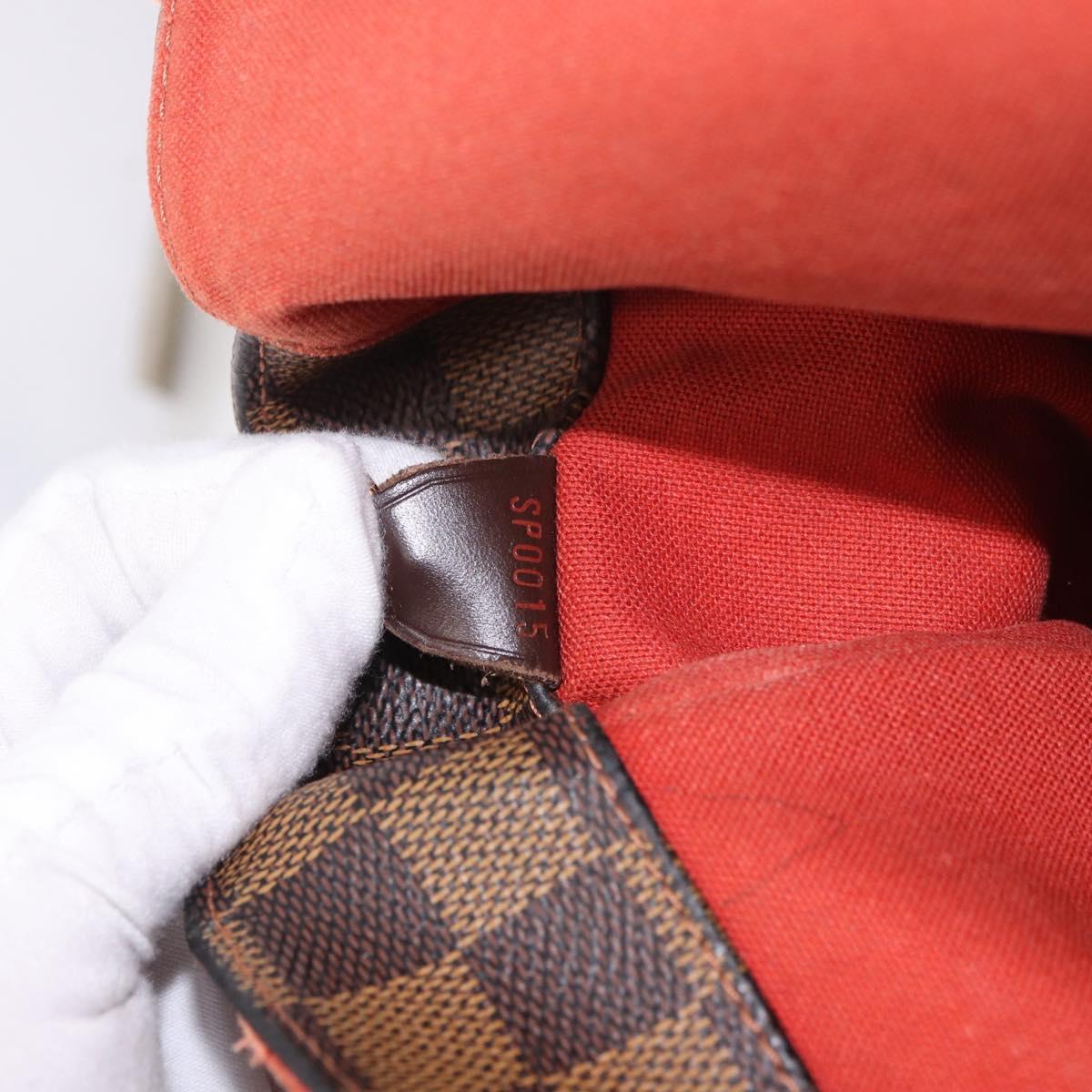 LOUIS VUITTON Damier Ebene Bastille Shoulder Bag N45258 LV Auth 189380