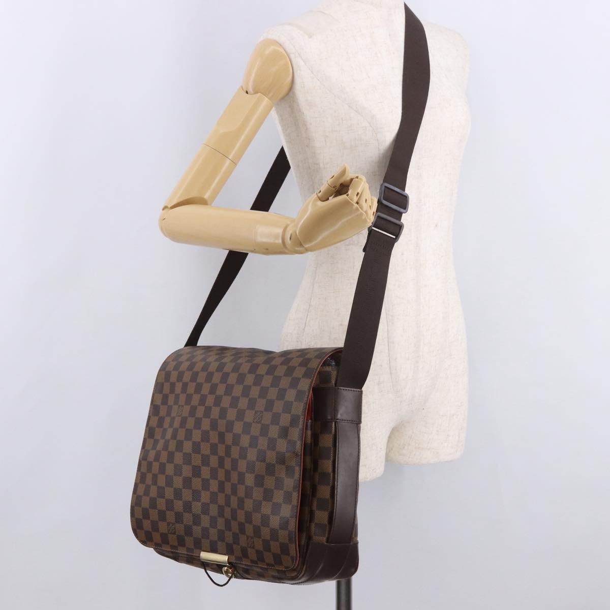 LOUIS VUITTON Damier Ebene Bastille Shoulder Bag N45258 LV Auth 189380