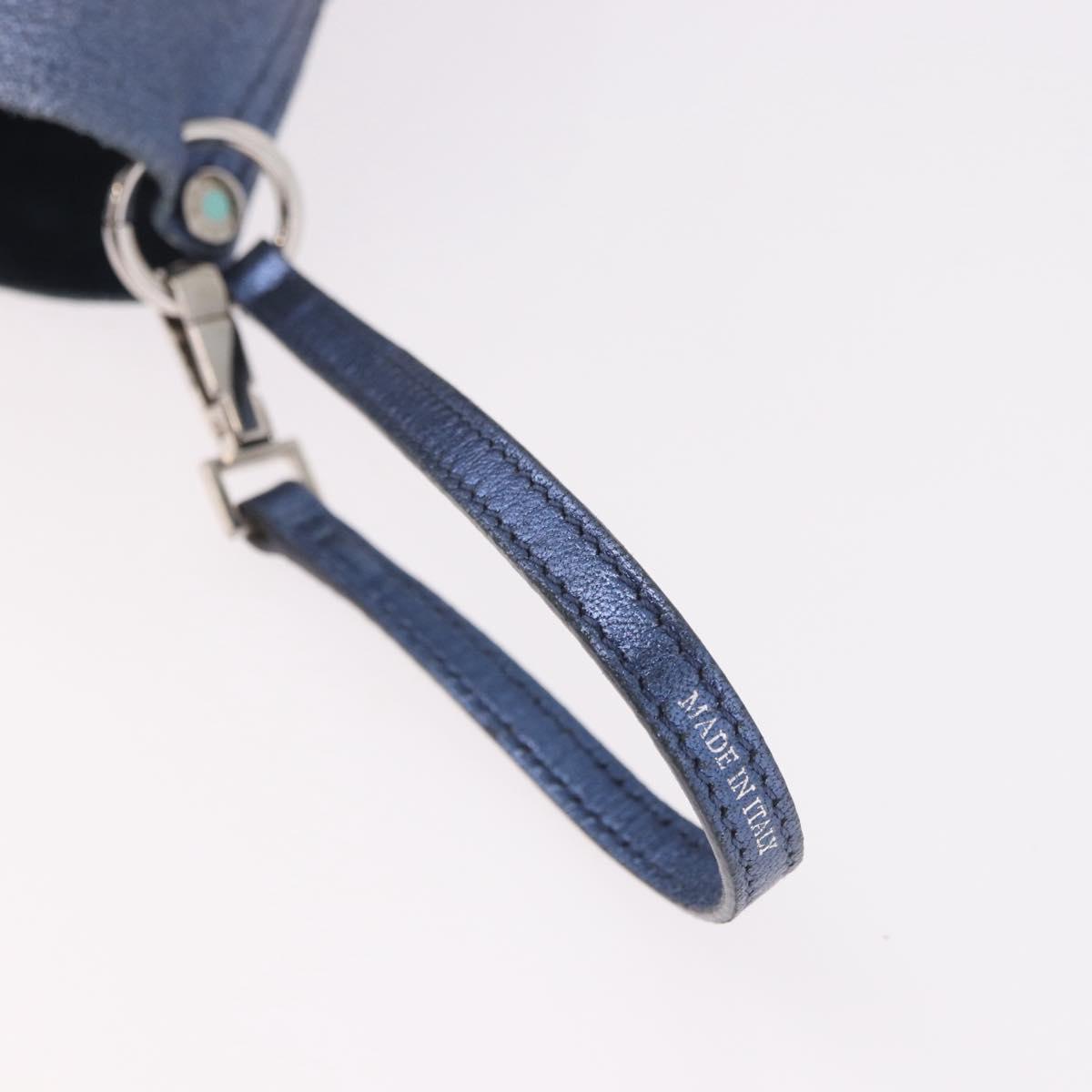 TIFFANY&Co. Reversible Hand Bag Suede Leather Blue Auth 189384
