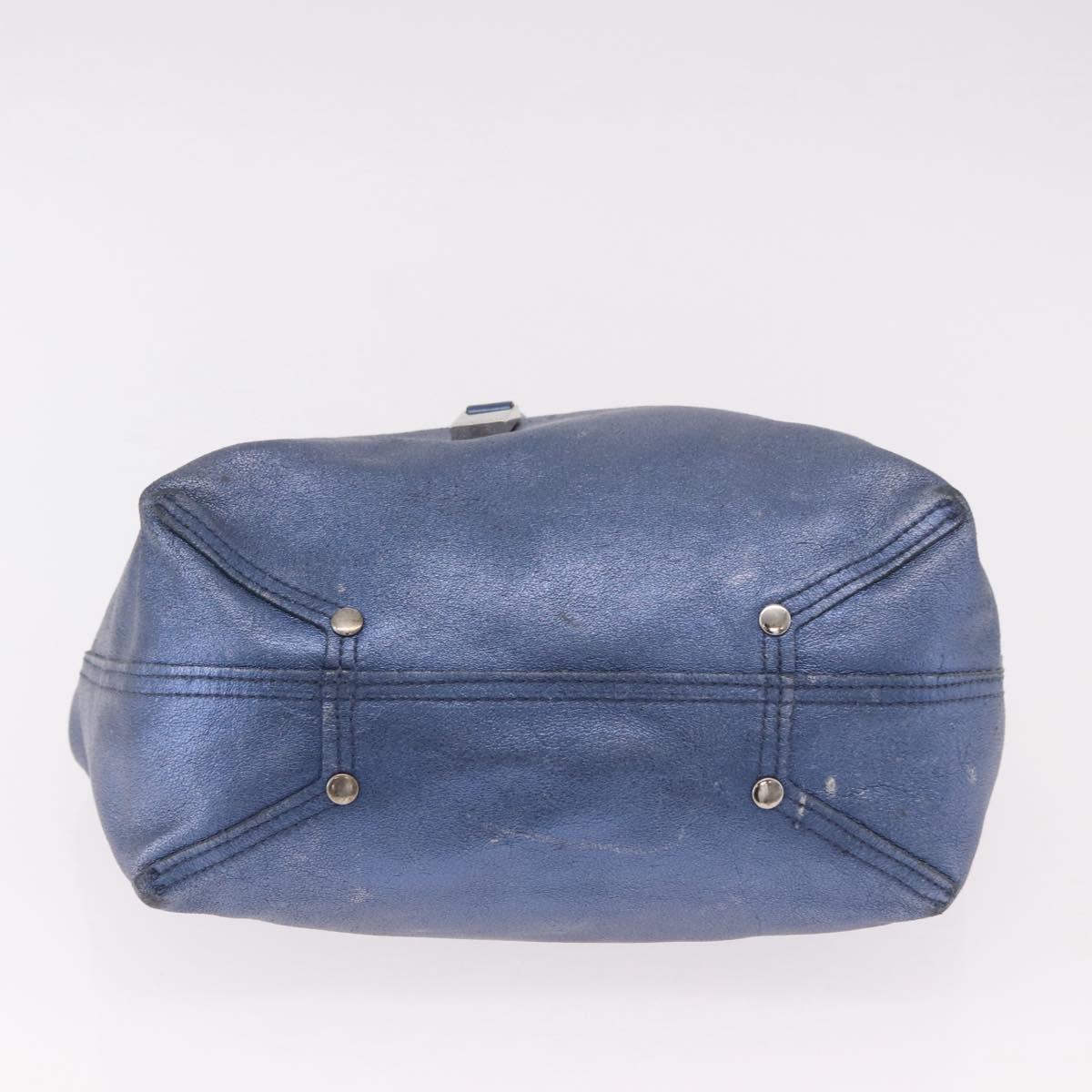 TIFFANY&Co. Reversible Hand Bag Suede Leather Blue Auth 189384
