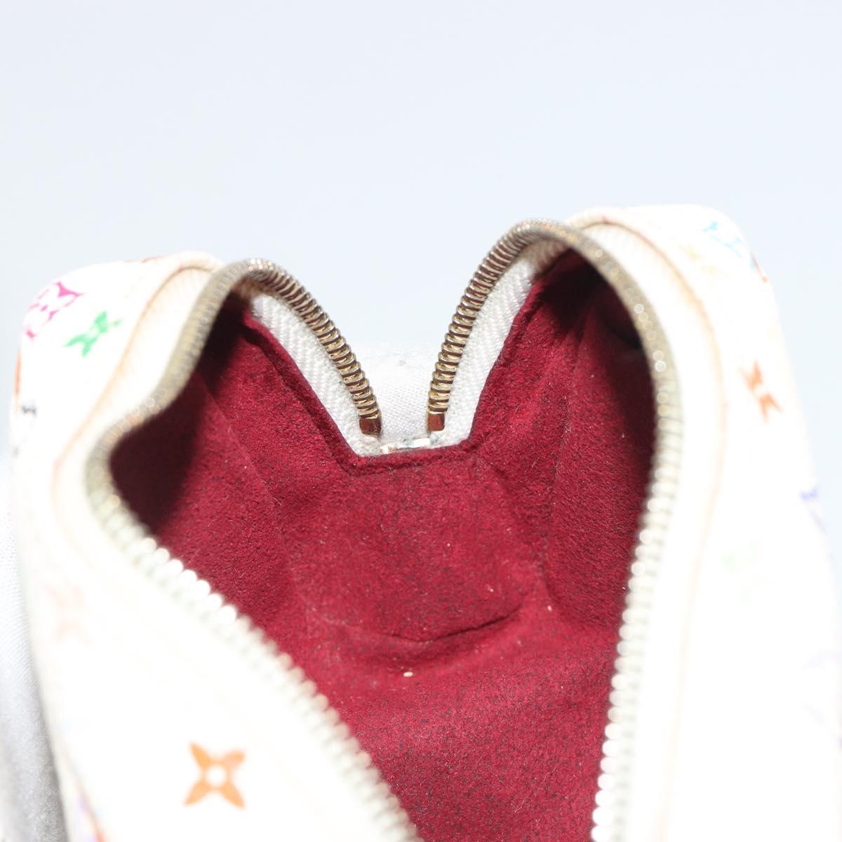 LOUIS VUITTON Monogram Multicolor Trousse Wapity Pouch White M58033 Auth 189388