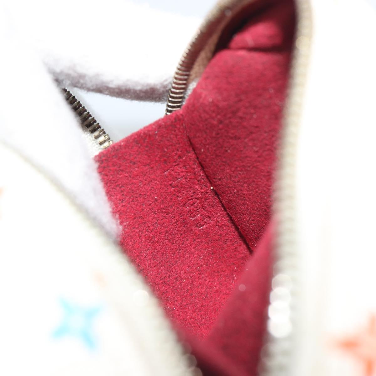 LOUIS VUITTON Monogram Multicolor Trousse Wapity Pouch White M58033 Auth 189388
