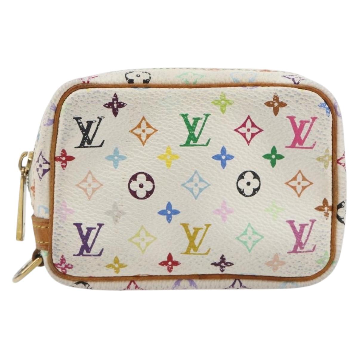 LOUIS VUITTON Monogram Multicolor Trousse Wapity Pouch White M58033 Auth 189388