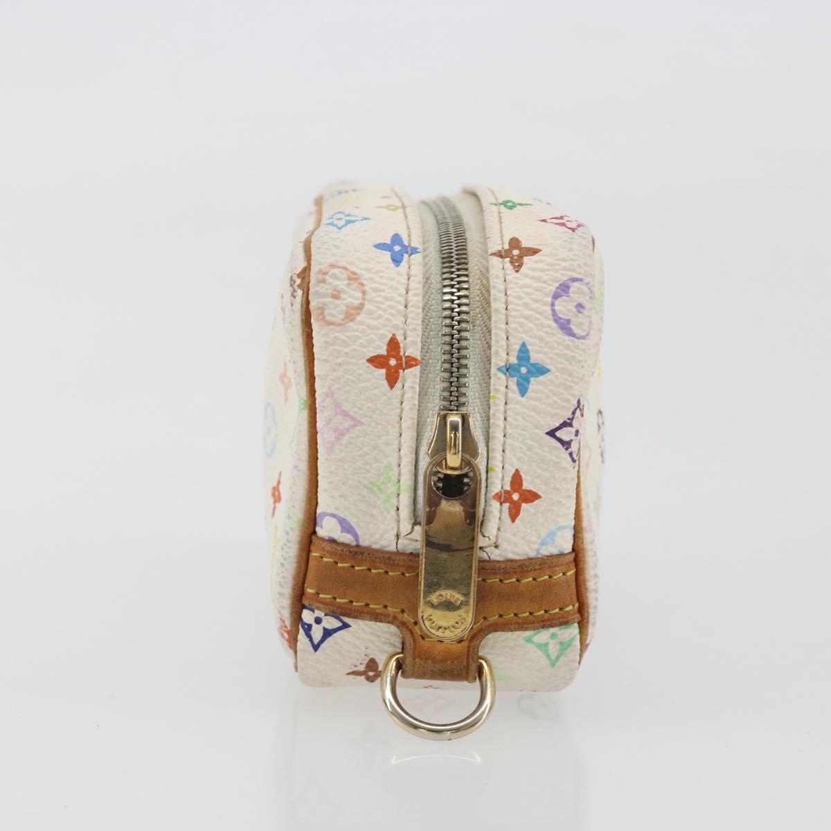 LOUIS VUITTON Monogram Multicolor Trousse Wapity Pouch White M58033 Auth 189388