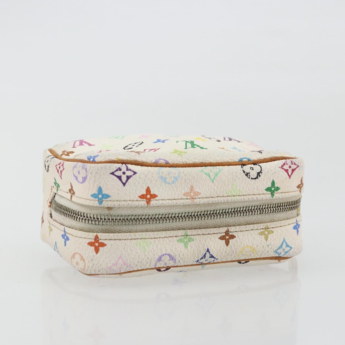 LOUIS VUITTON Monogram Multicolor Trousse Wapity Pouch White M58033 Auth 189388