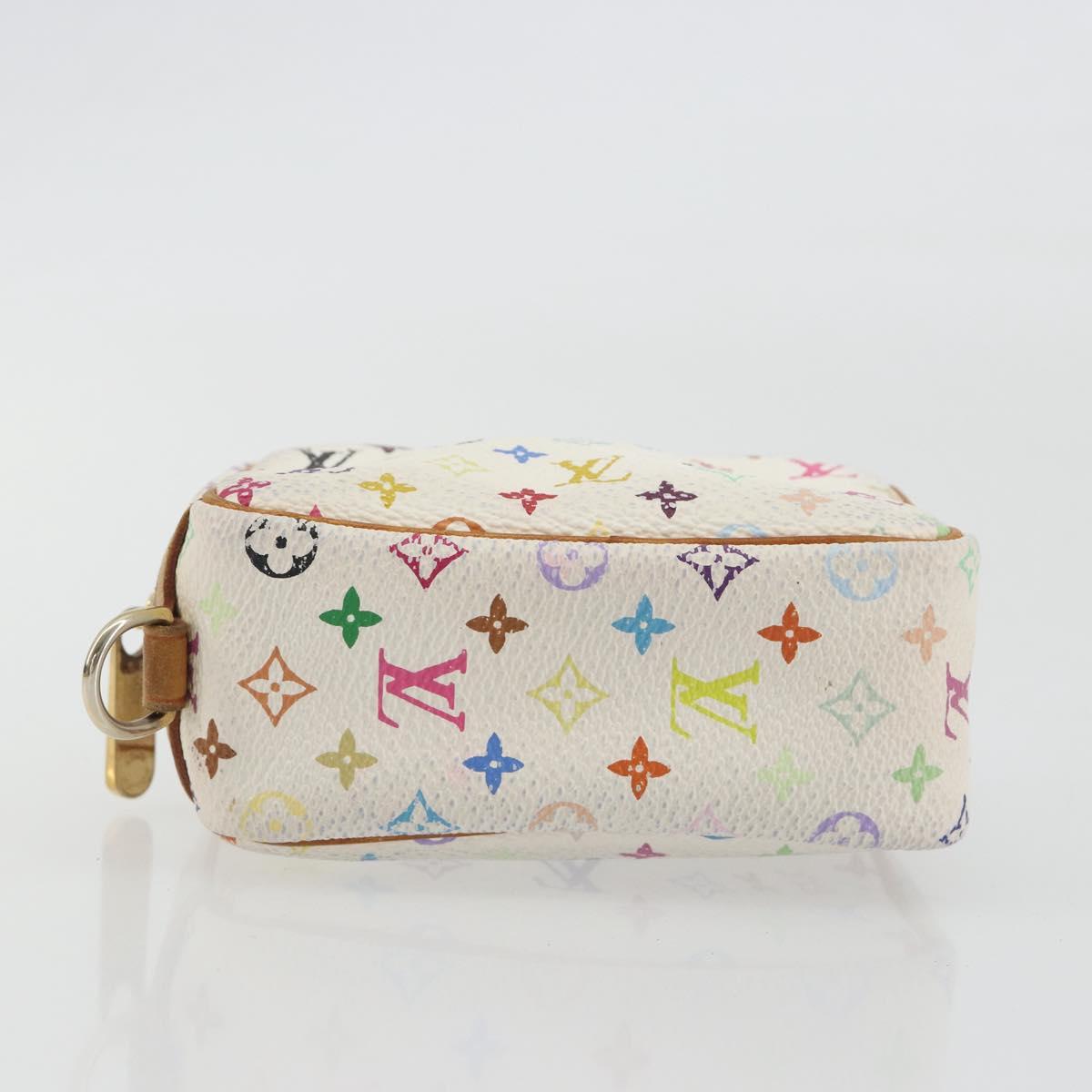 LOUIS VUITTON Monogram Multicolor Trousse Wapity Pouch White M58033 Auth 189388