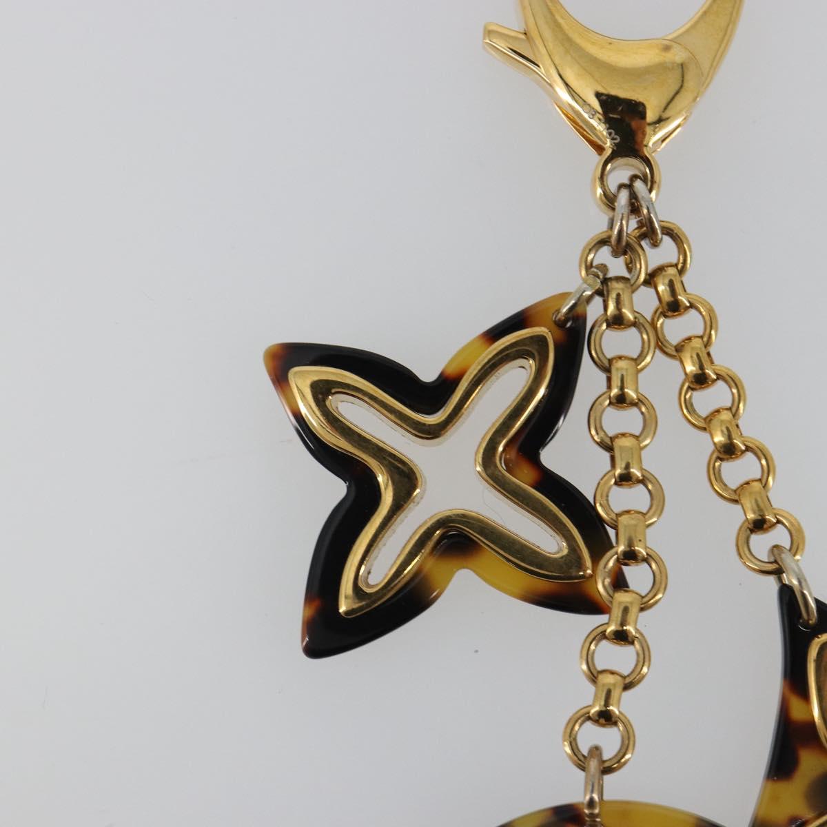 LOUIS VUITTON Bijoux Sac Ansolence Charm metal plastic Brown M65087 Auth 189410