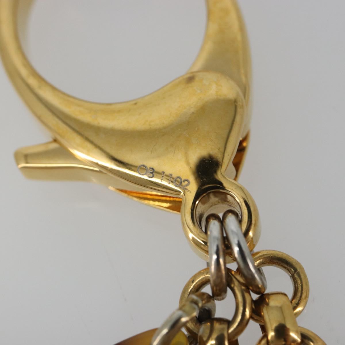 LOUIS VUITTON Bijoux Sac Ansolence Charm metal plastic Brown M65087 Auth 189410