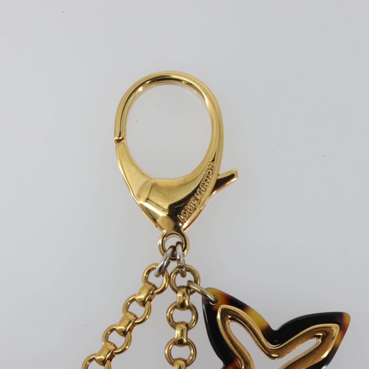 LOUIS VUITTON Bijoux Sac Ansolence Charm metal plastic Brown M65087 Auth 189410