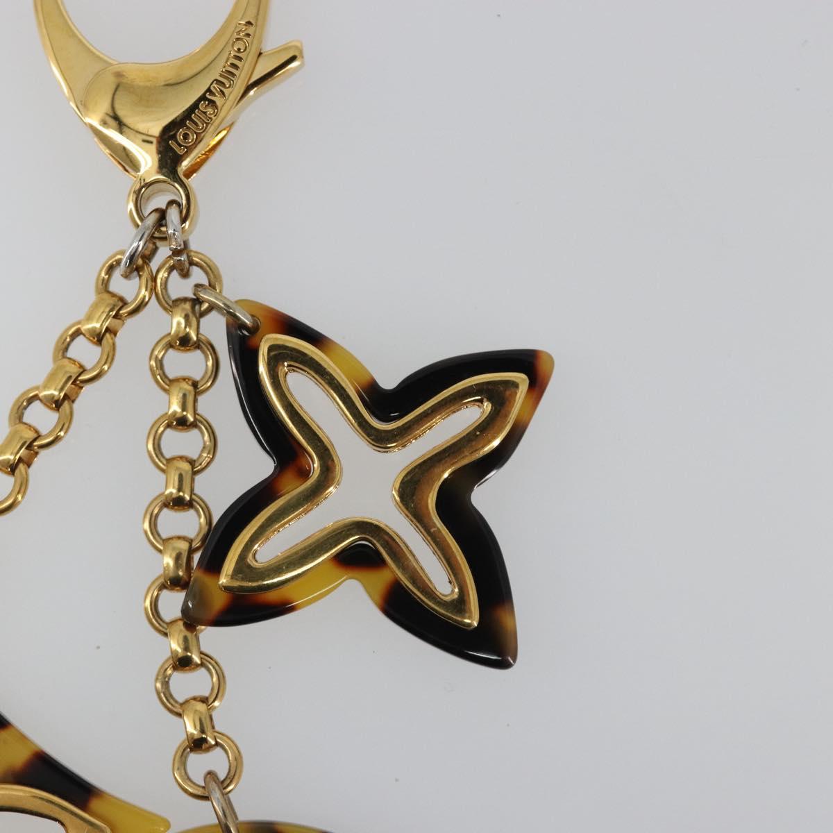 LOUIS VUITTON Bijoux Sac Ansolence Charm metal plastic Brown M65087 Auth 189410