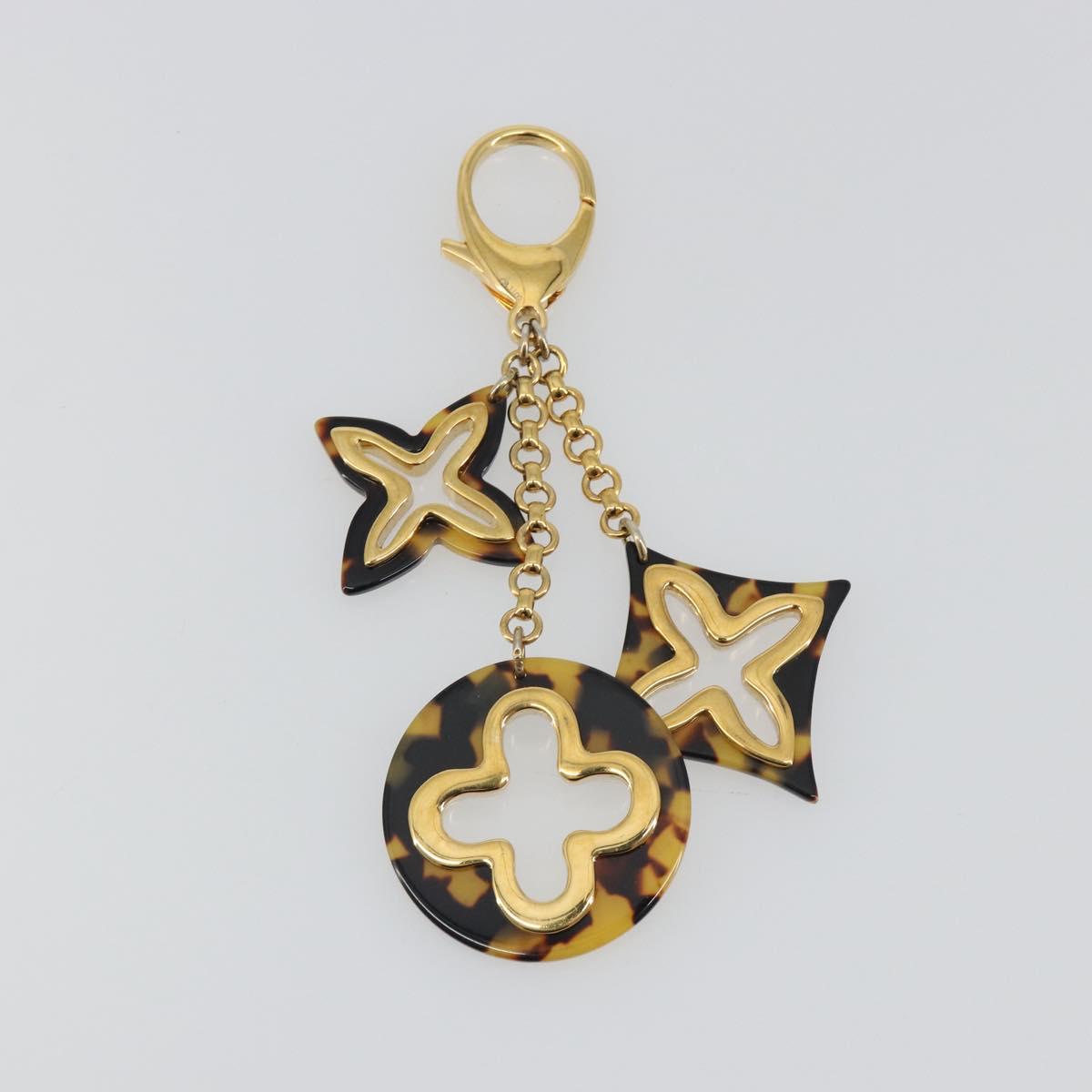 LOUIS VUITTON Bijoux Sac Ansolence Charm metal plastic Brown M65087 Auth 189410