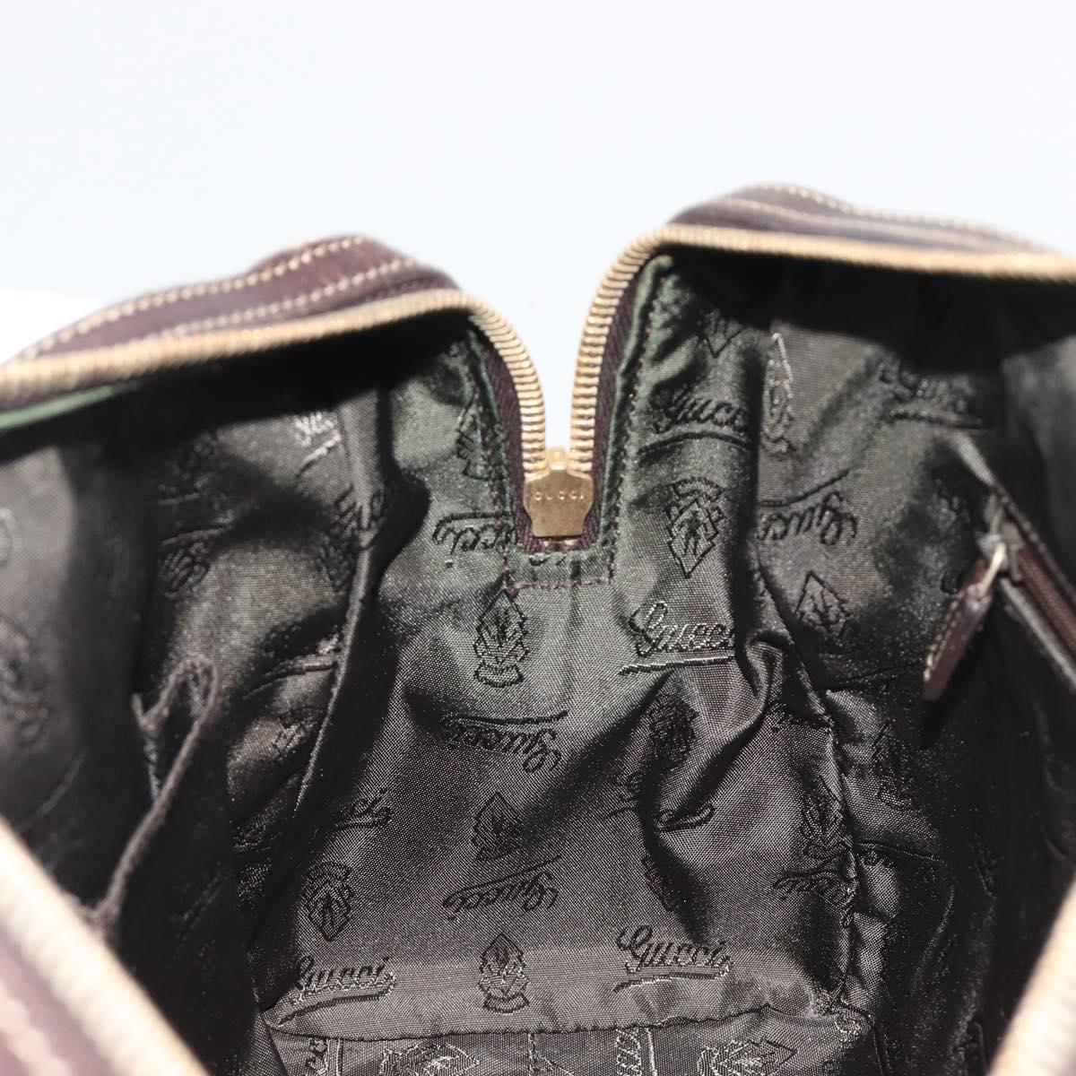 GUCCI GG Crystal Hand Bag Coated Canvas Pink Brown gold 181487 Auth 189418