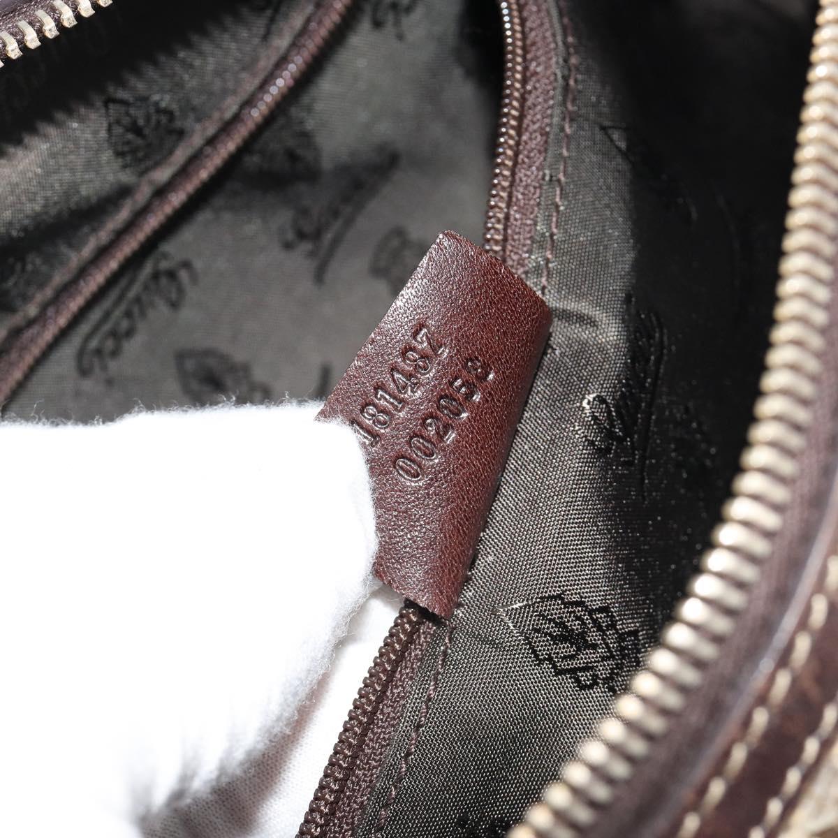 GUCCI GG Crystal Hand Bag Coated Canvas Pink Brown gold 181487 Auth 189418