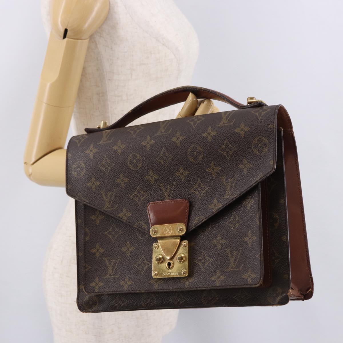 LOUIS VUITTON Monogram Monceau 28 Hand Bag M51185 LV Auth 189419