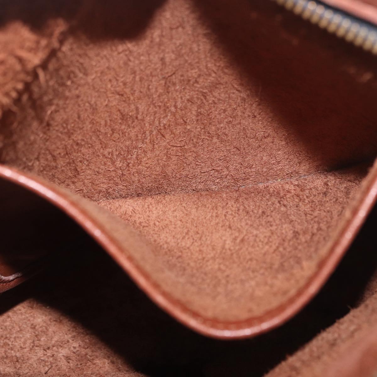 Coach Shoulder Bag Leather Brown Gold Auth 189421