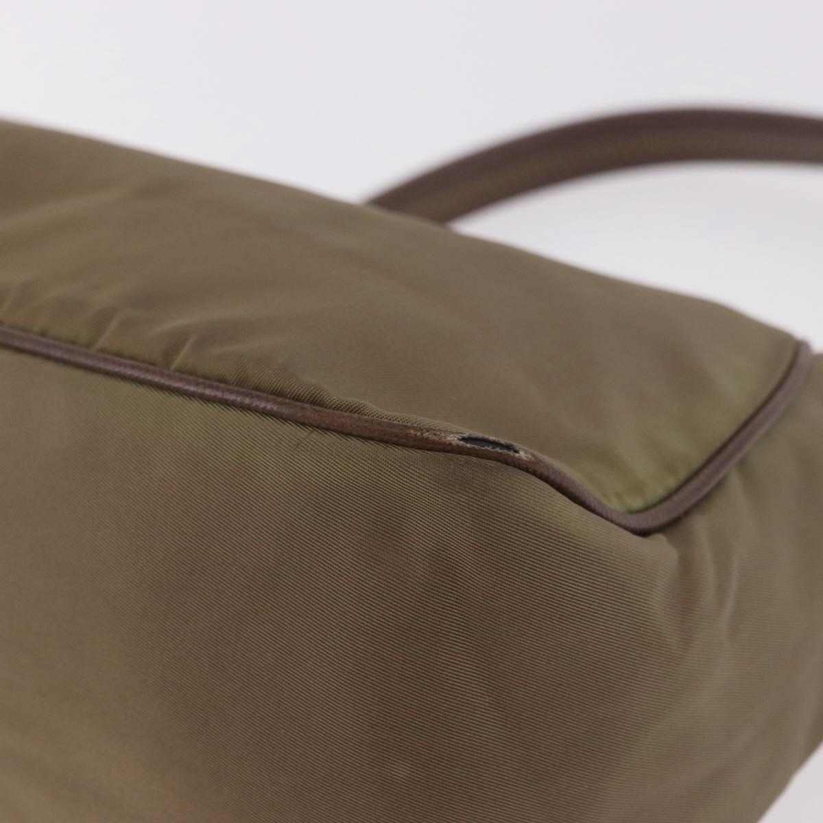PRADA Shoulder Bag Nylon Green Silver Auth 189427