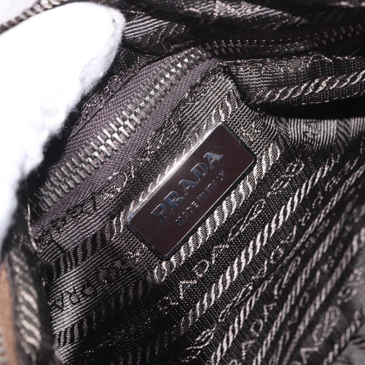PRADA Shoulder Bag Nylon Green Silver Auth 189427