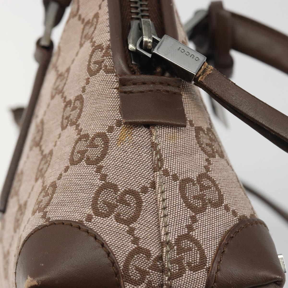 GUCCI GG Canvas Hand Bag Pink Silver 001 4283 Auth 189494