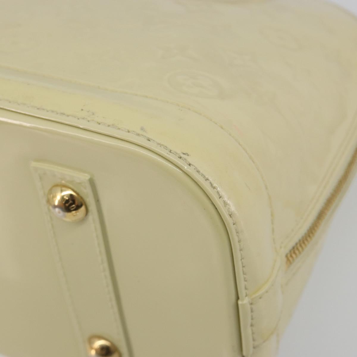 LOUIS VUITTON Monogram Vernis Alma PM Hand Bag Broncorail M91445 LV Auth 189507