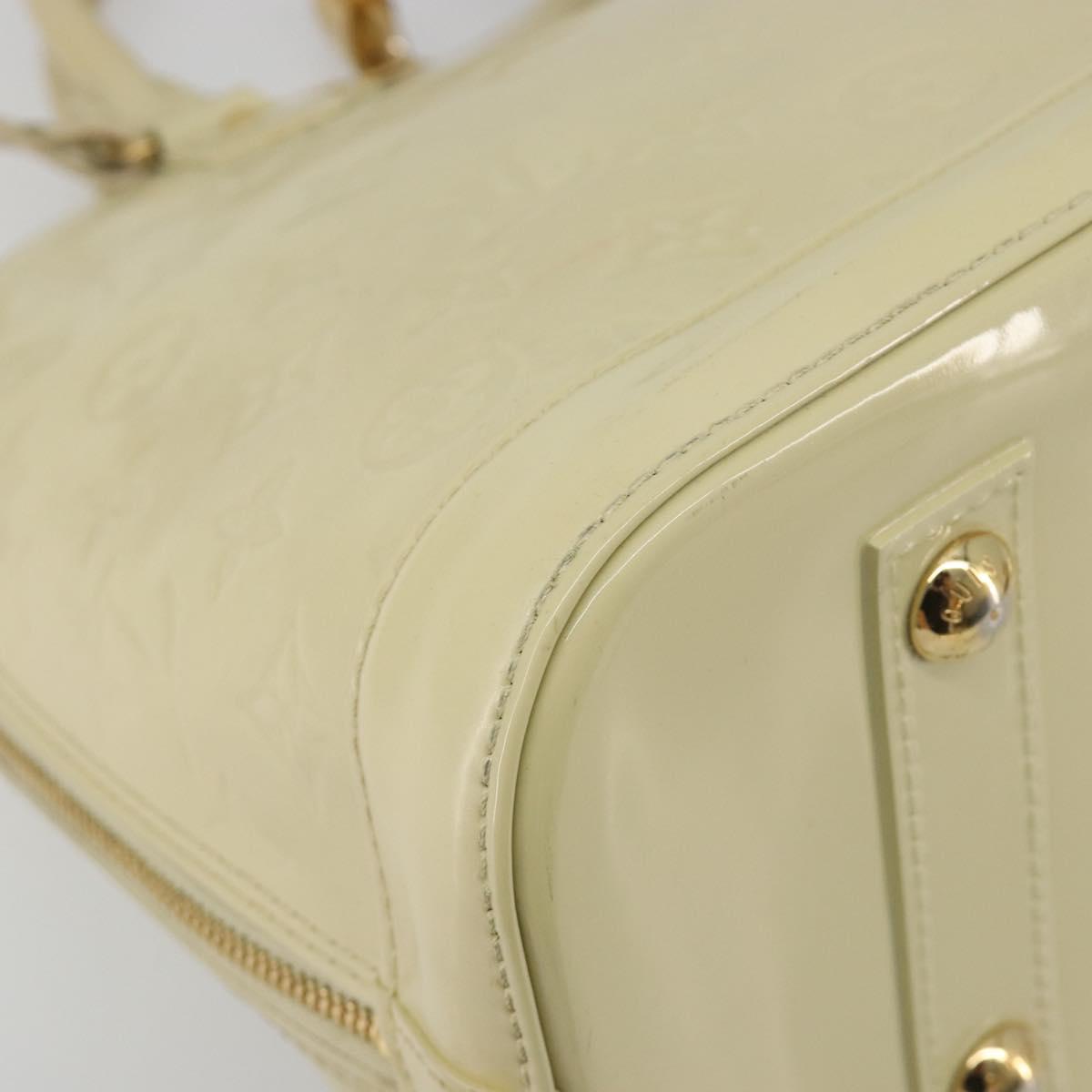 LOUIS VUITTON Monogram Vernis Alma PM Hand Bag Broncorail M91445 LV Auth 189507