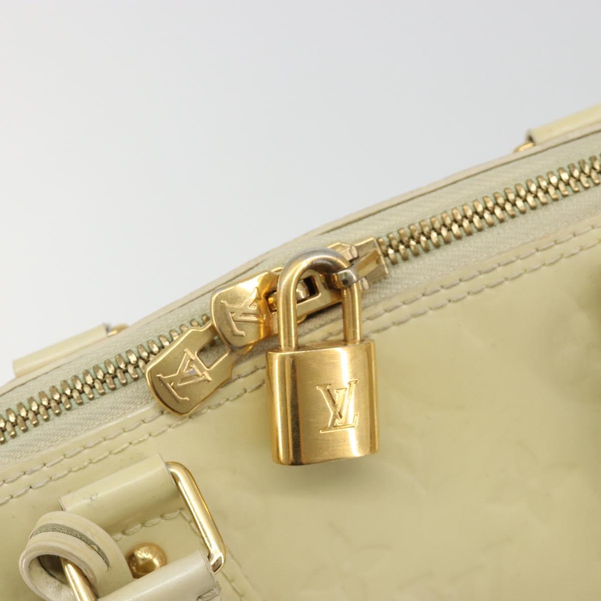 LOUIS VUITTON Monogram Vernis Alma PM Hand Bag Broncorail M91445 LV Auth 189507