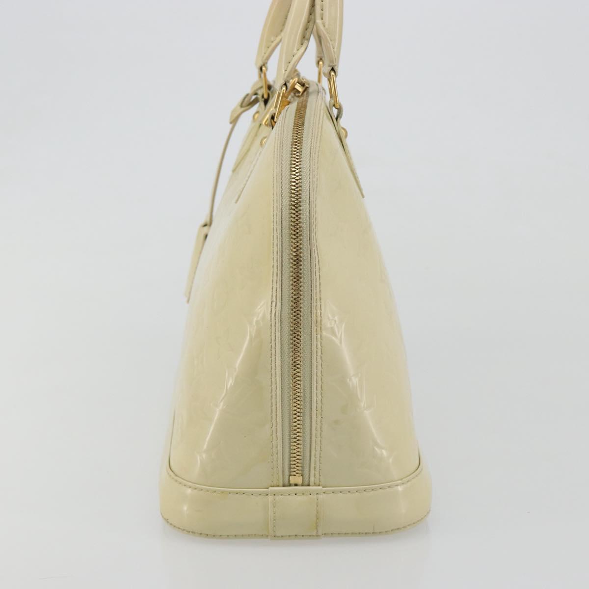 LOUIS VUITTON Monogram Vernis Alma PM Hand Bag Broncorail M91445 LV Auth 189507