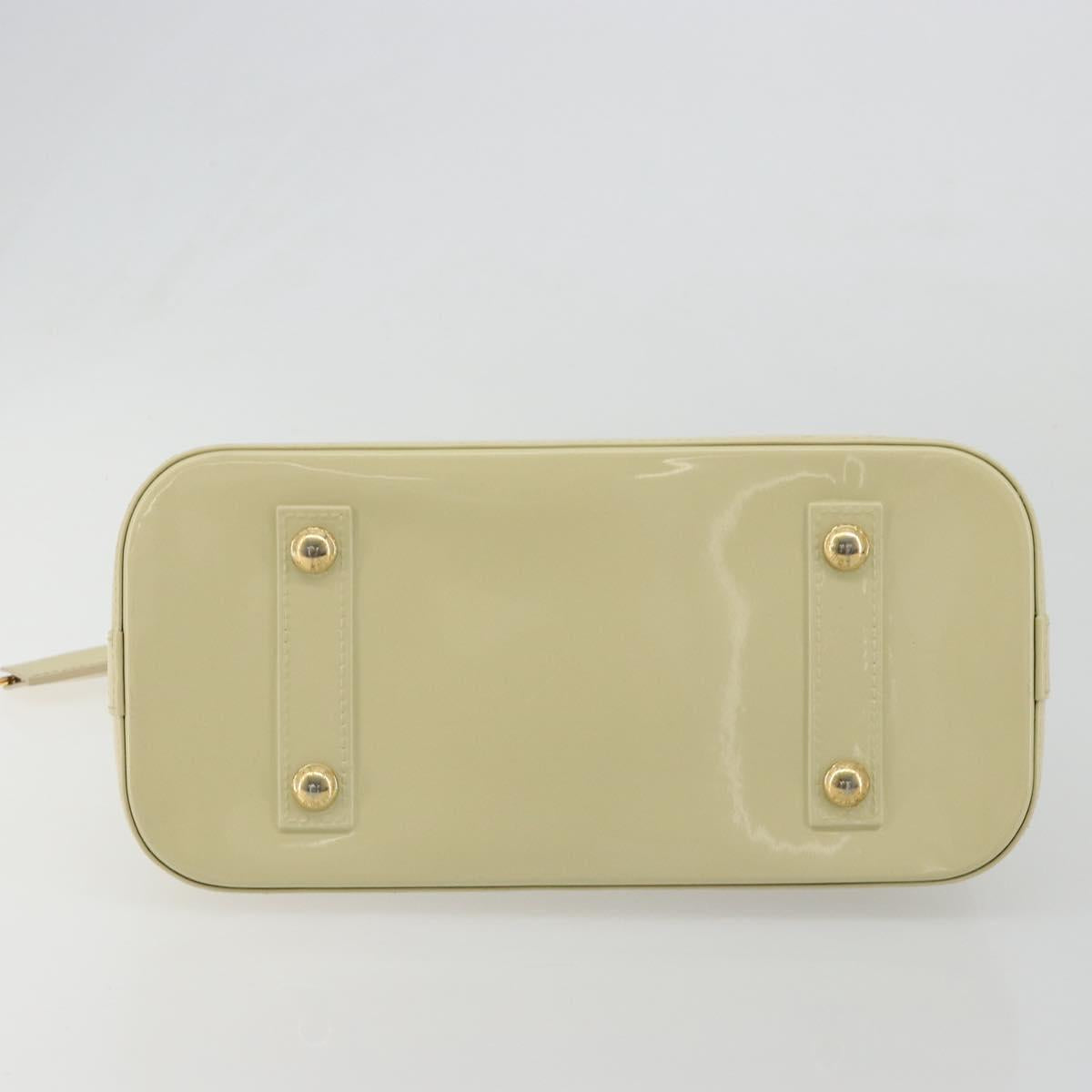 LOUIS VUITTON Monogram Vernis Alma PM Hand Bag Broncorail M91445 LV Auth 189507