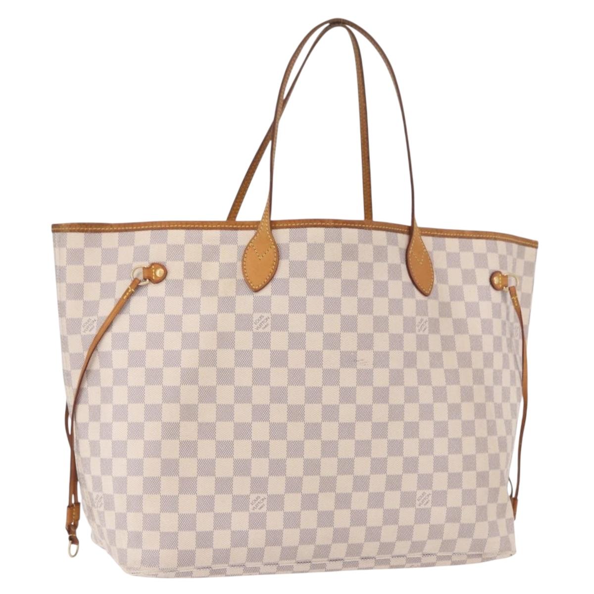 LOUIS VUITTON Damier Azur Neverfull GM Tote Bag N41360 LV Auth 189509