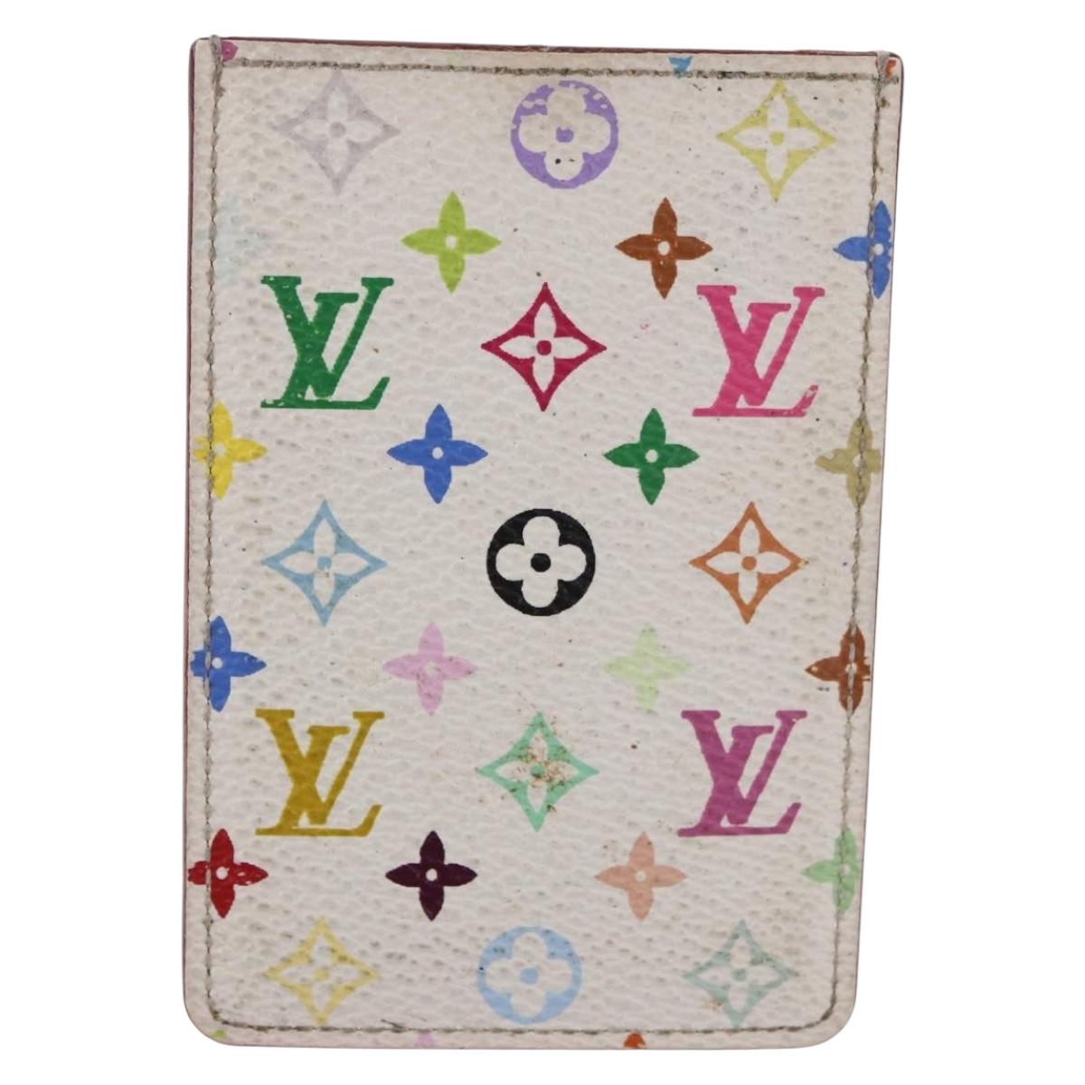 LOUIS VUITTON Monogram Multicolor Etui Hand Mirror White M92651 LV Auth 189513