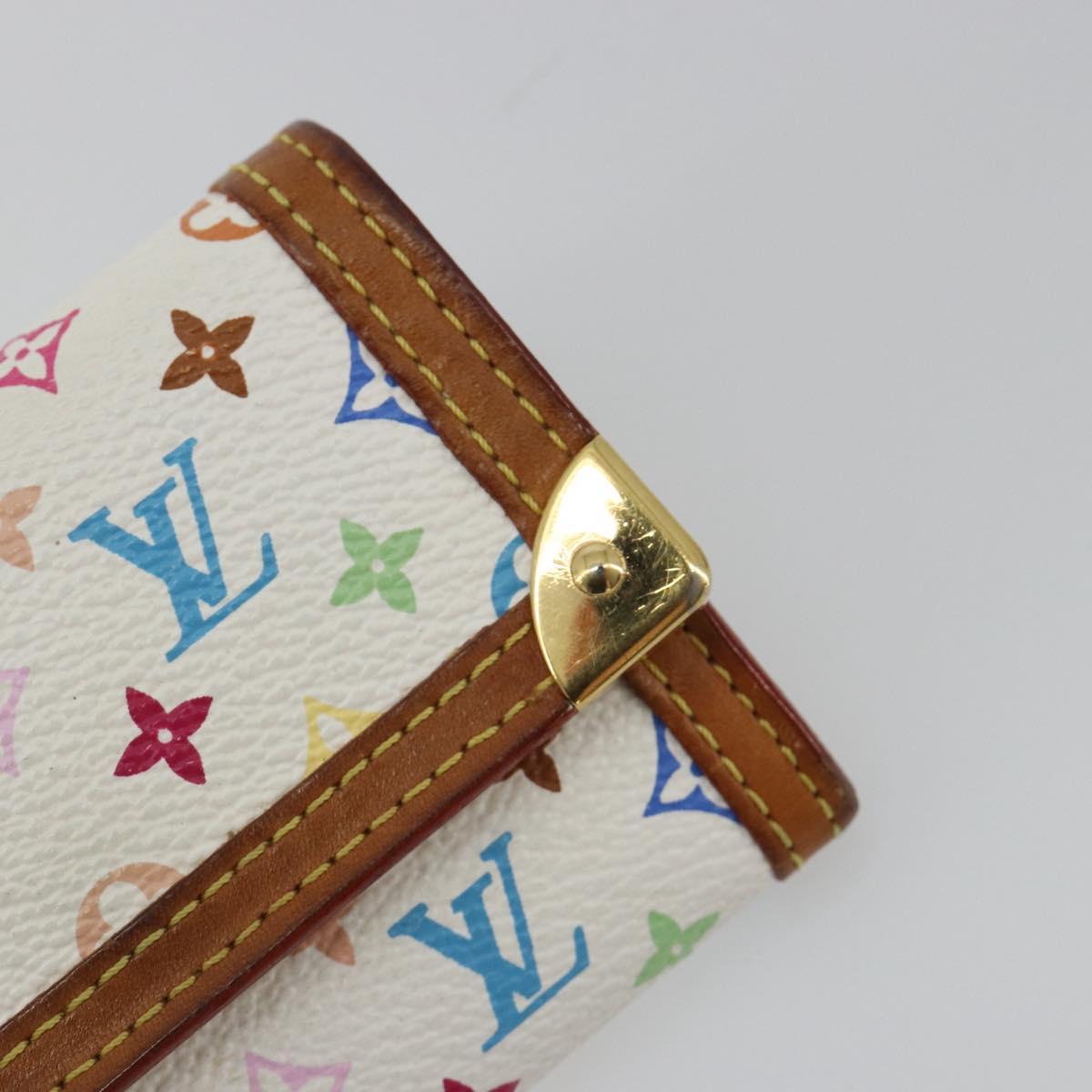 LOUIS VUITTON Monogram Multicolor Porte Monnaie Pla Purse M92657 Auth 189514
