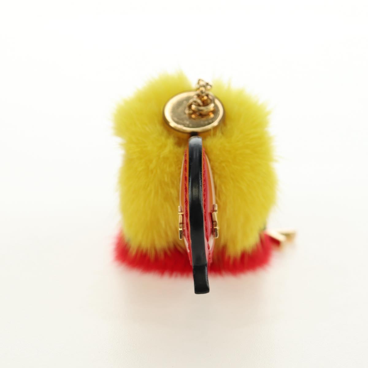 LOUIS VUITTON Bijoux Traveling Bird Sack Charm Fur Red M67390 LV Auth 189516V