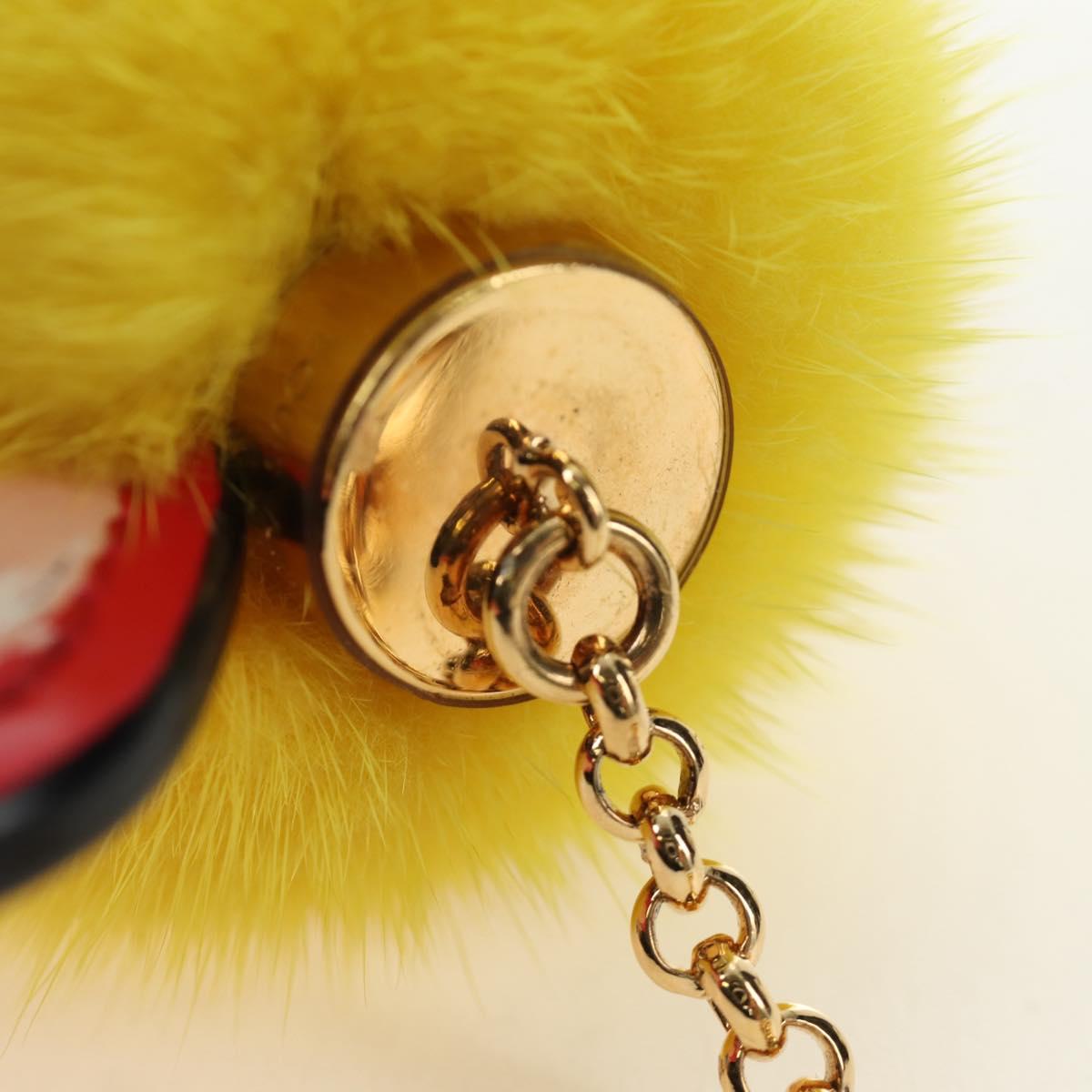 LOUIS VUITTON Bijoux Traveling Bird Sack Charm Fur Red M67390 LV Auth 189516V