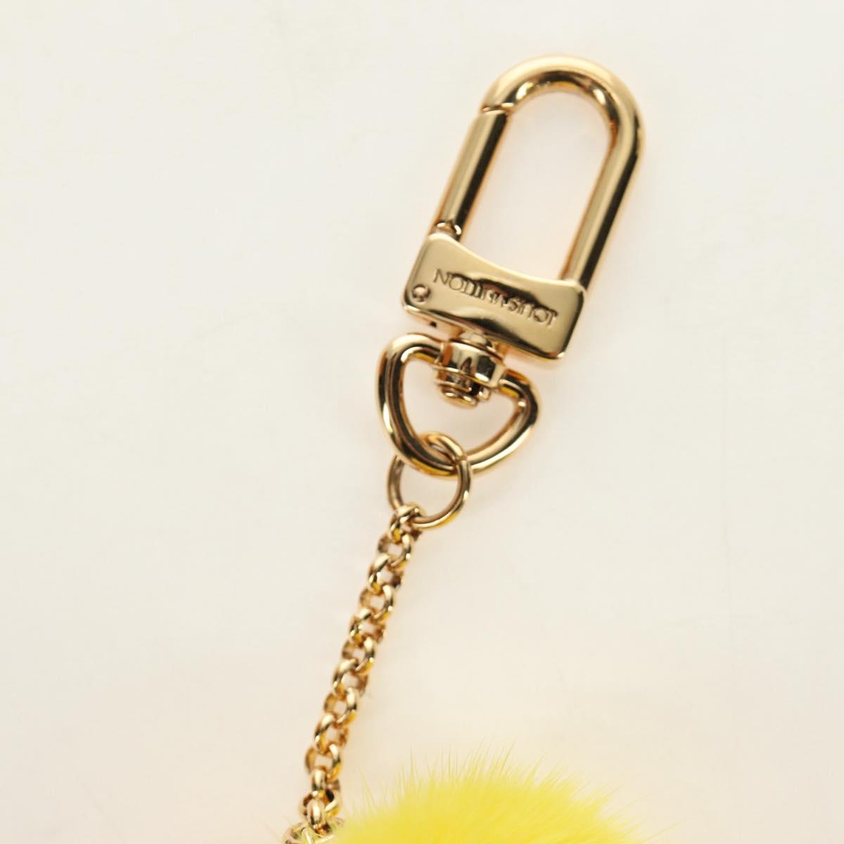 LOUIS VUITTON Bijoux Traveling Bird Sack Charm Fur Red M67390 LV Auth 189516V