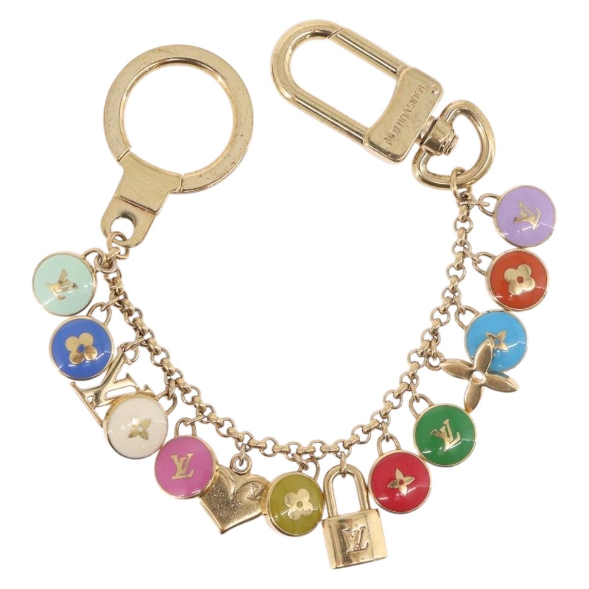 LOUIS VUITTON Porte Cles Chainne Pastille Key Holder metal M65389 LV Auth 189517