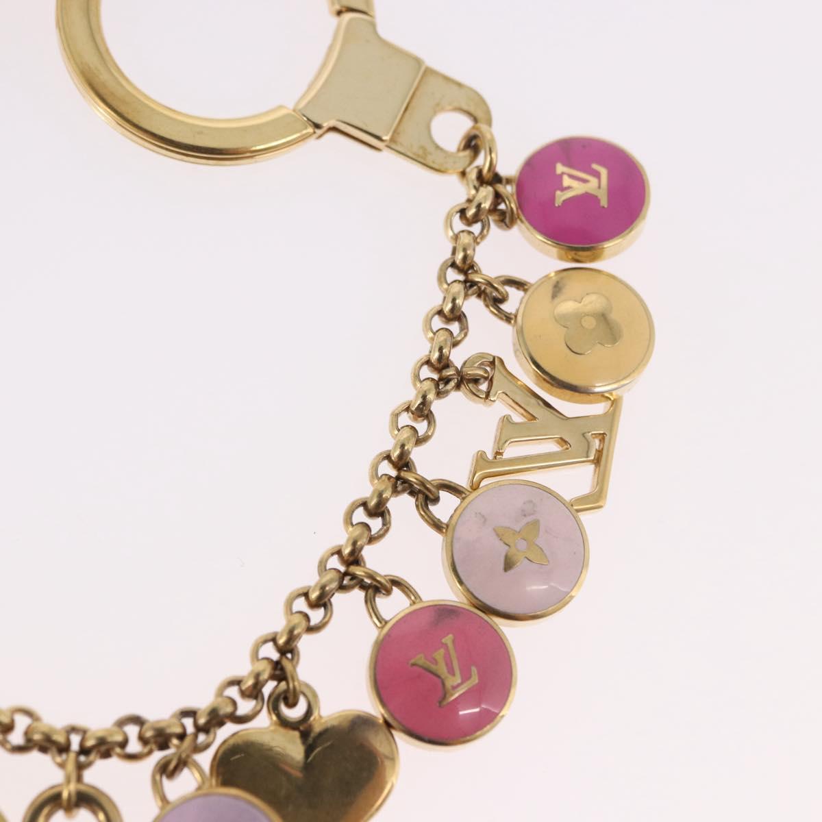 LOUIS VUITTON Porte Cles Chainne Pastille Key Holder metal M66172 LV Auth 189518