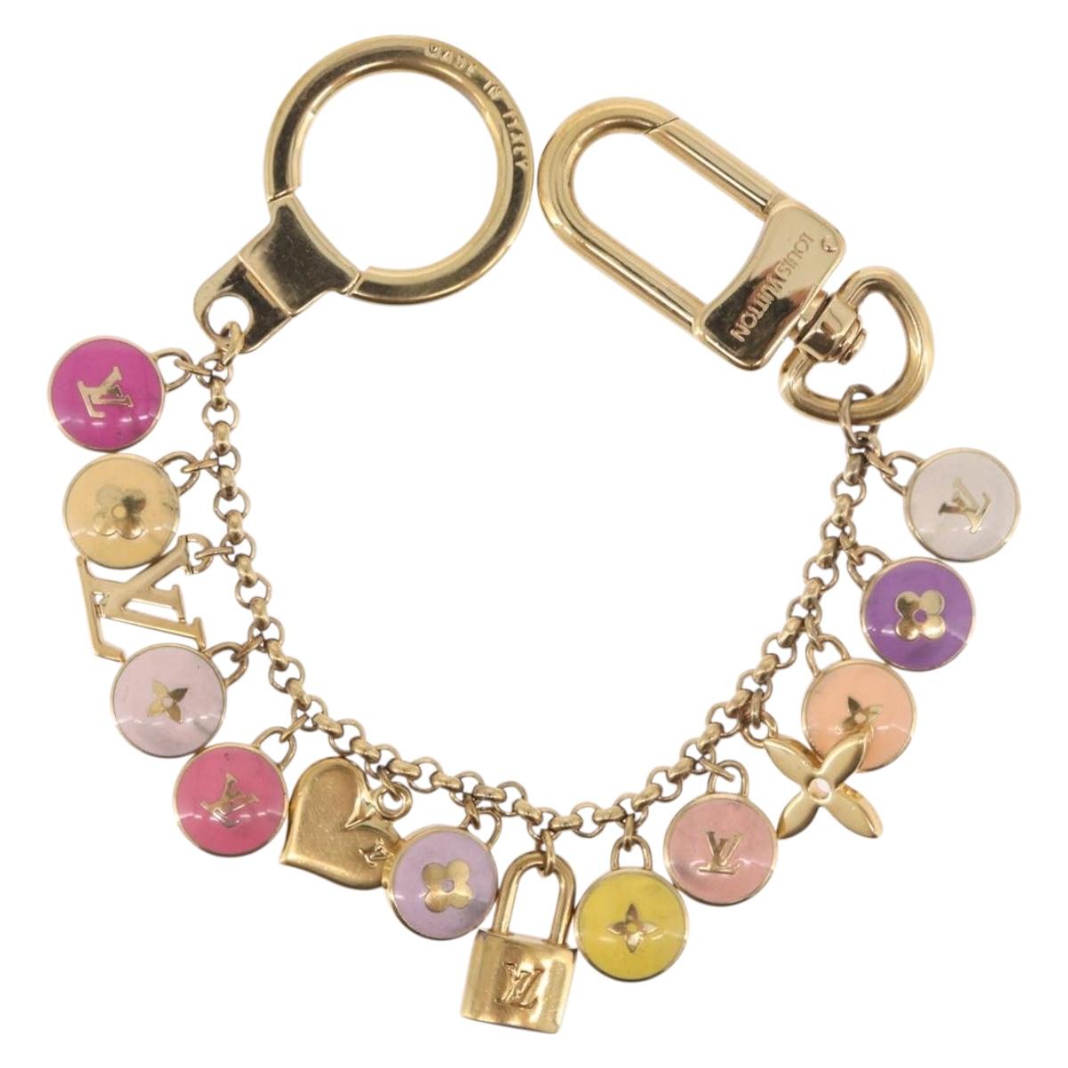 LOUIS VUITTON Porte Cles Chainne Pastille Key Holder metal M66172 LV Auth 189518