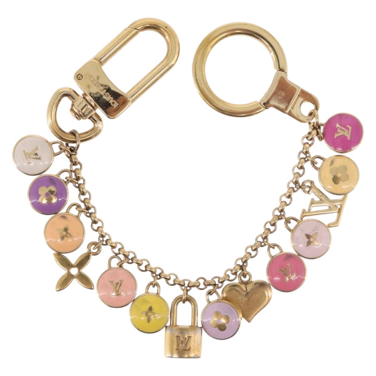 LOUIS VUITTON Porte Cles Chainne Pastille Key Holder metal M66172 LV Auth 189518