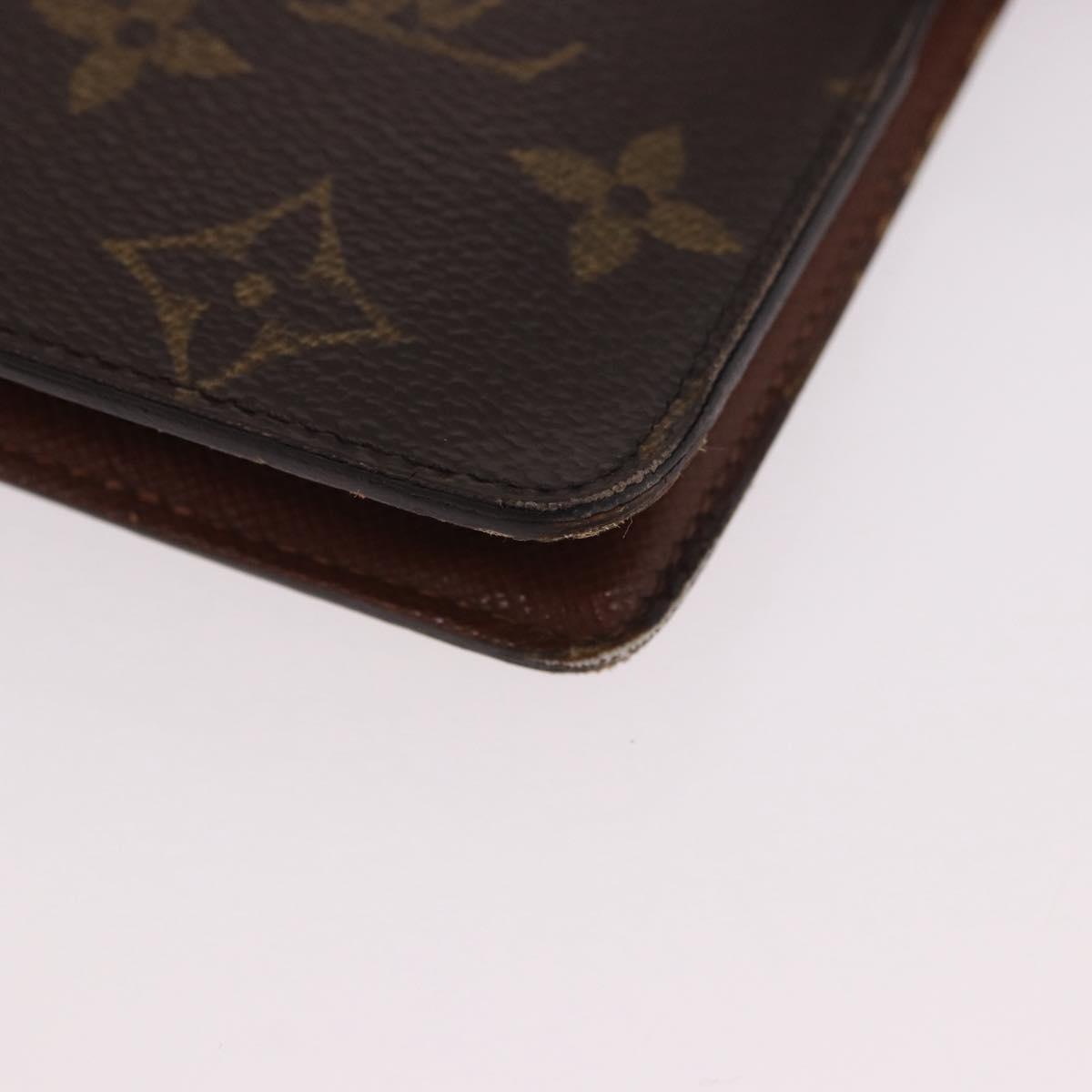 LOUIS VUITTON Monogram Agenda MM Day Planner Cover R20105 LV Auth 189519