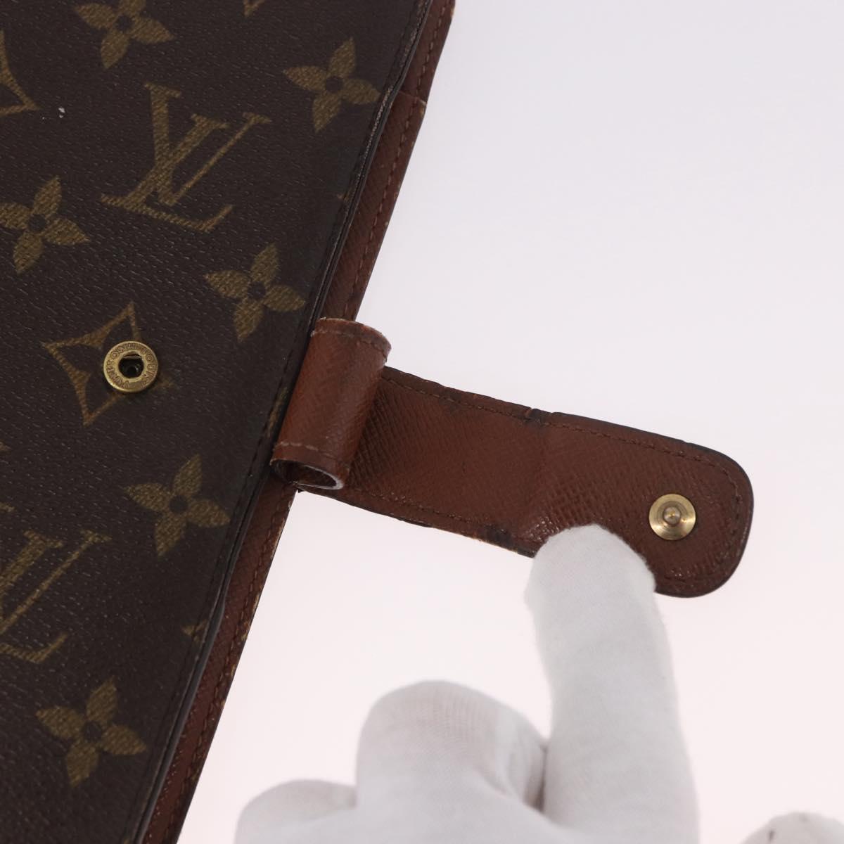 LOUIS VUITTON Monogram Agenda MM Day Planner Cover R20105 LV Auth 189519