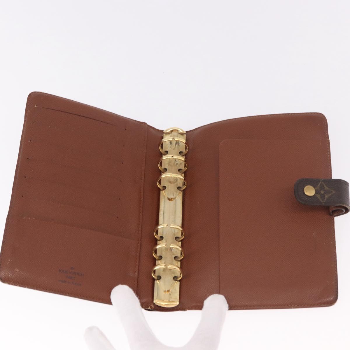 LOUIS VUITTON Monogram Agenda MM Day Planner Cover R20105 LV Auth 189519