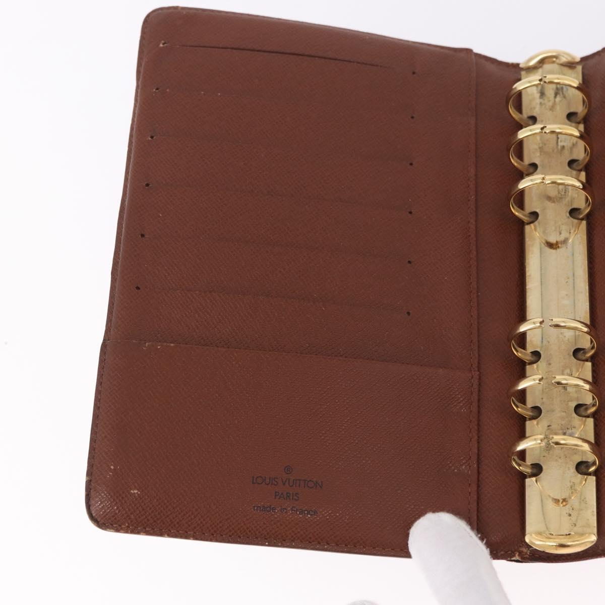 LOUIS VUITTON Monogram Agenda MM Day Planner Cover R20105 LV Auth 189519