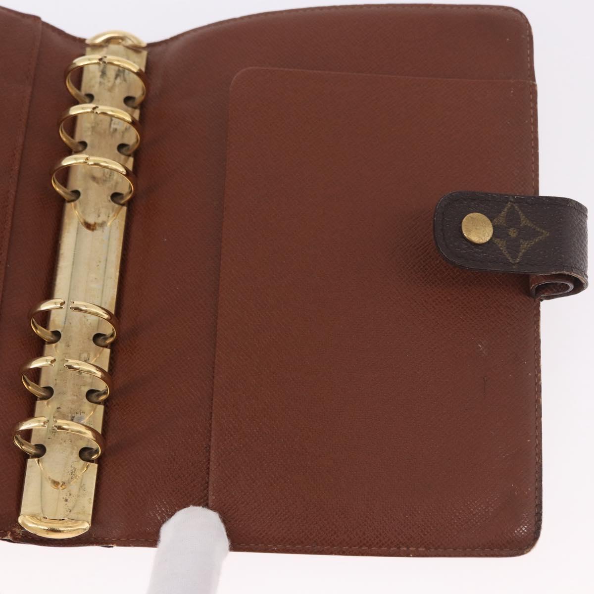LOUIS VUITTON Monogram Agenda MM Day Planner Cover R20105 LV Auth 189519