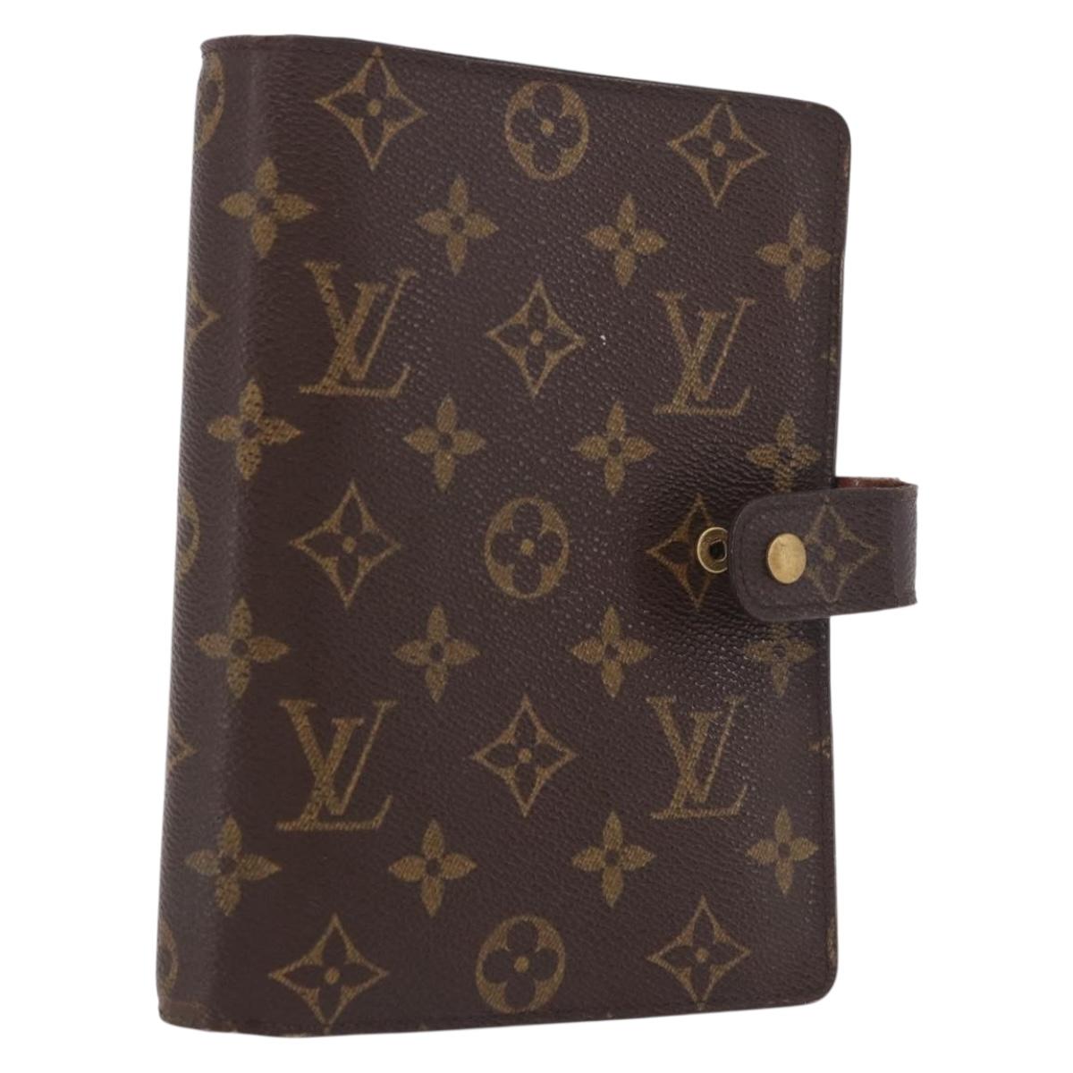 LOUIS VUITTON Monogram Agenda MM Day Planner Cover R20105 LV Auth 189519