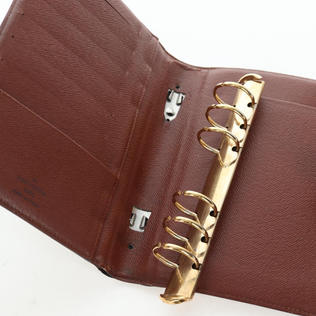 LOUIS VUITTON Monogram Agenda MM Day Planner Cover R20105 LV Auth 189519